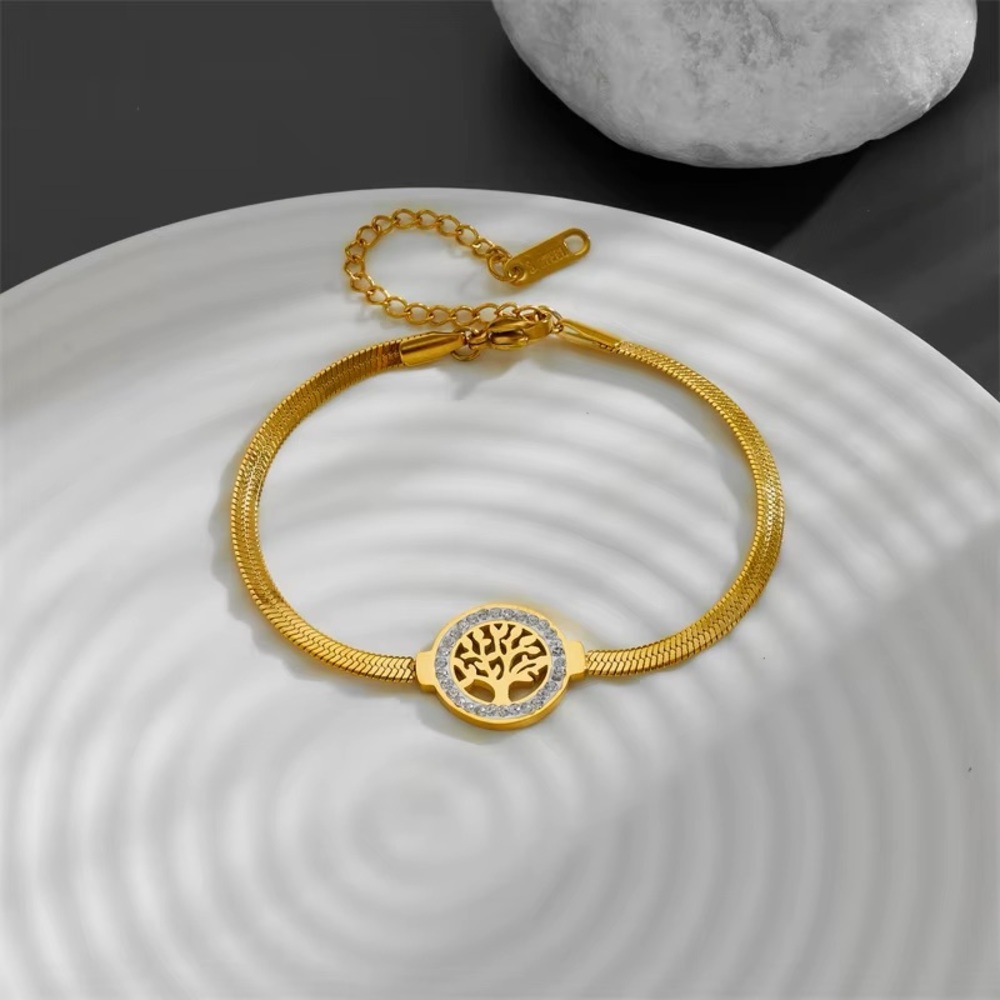 Gold plated Elegant Gold Tree of Life Bracelet